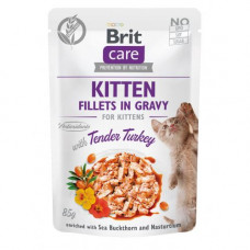 Brit Care Cat pouch 85g филе в соусе нежная индейка для котят