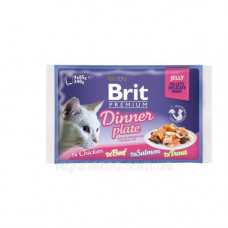 Brit Premium Cat pouch 4шт х 85g обеденная тарелка в желе