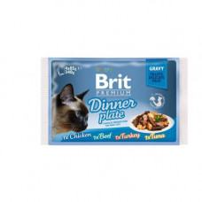 Brit Premium Cat pouch 4шт х 85g обеденная тарелка в соусе