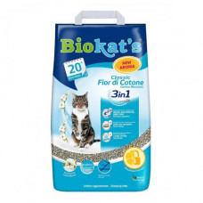 Наполнитель туалета для кошек Biokats Classic Fresh 3in1 Cotton Blossom 10 кг (бентонитовый)