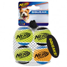 Игрушка NERF Squeak 4 шт мячики черные маленькие для собак
