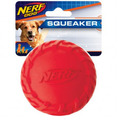 Игрушка NERF Tire Squeak Ball мячик зеленый/красный средний для собак