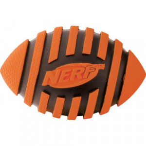 Игрушка NERF Spiral Squeak Football мячик красный/зеленый маленький для собак