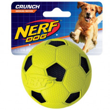 Игрушка NERF Soccer Crunch Ball мячик зеленый/синий средний для собак